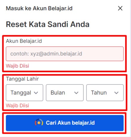 reset akun belajar id 2