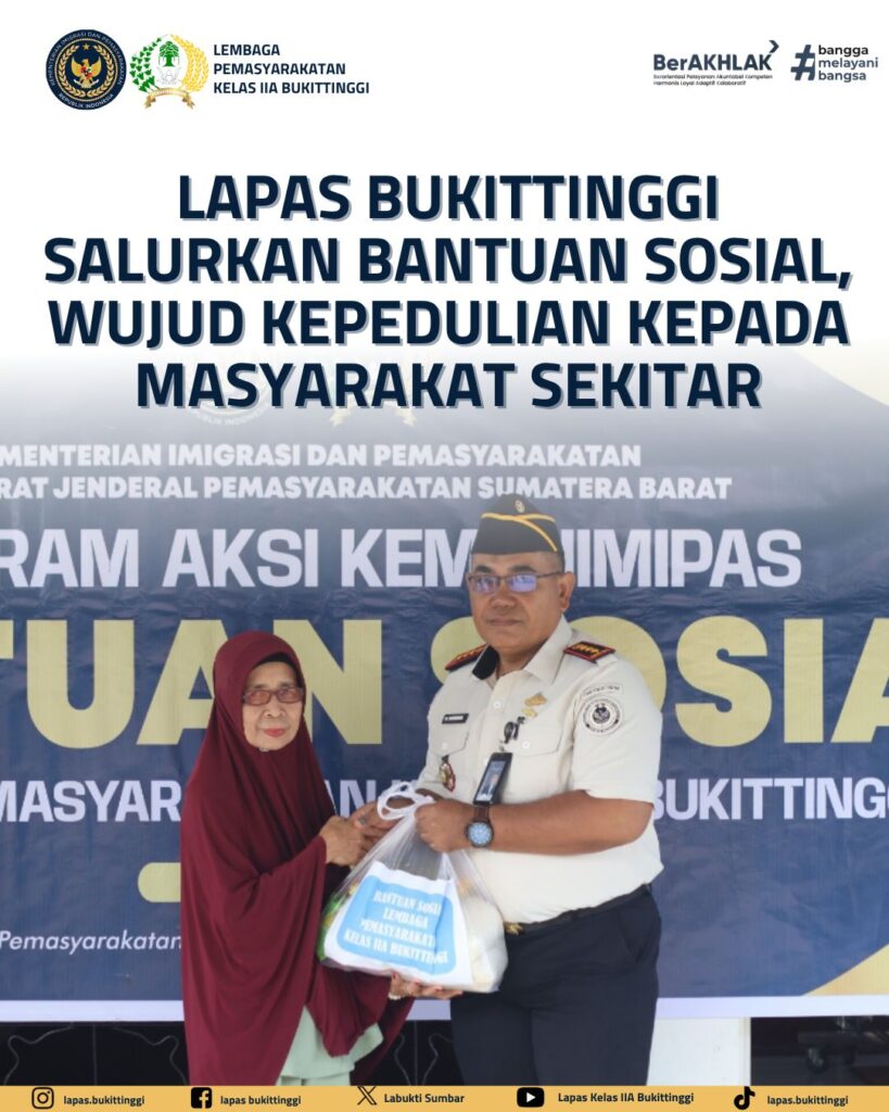 Lapas Bukittinggi Salurkan Bantuan Sosial kepada Masyarakat Sekitar : Implementasi Nilai-Nilai Kemanusiaan Dijunjung Tinggi 1 IMG 20260416 WA0003
