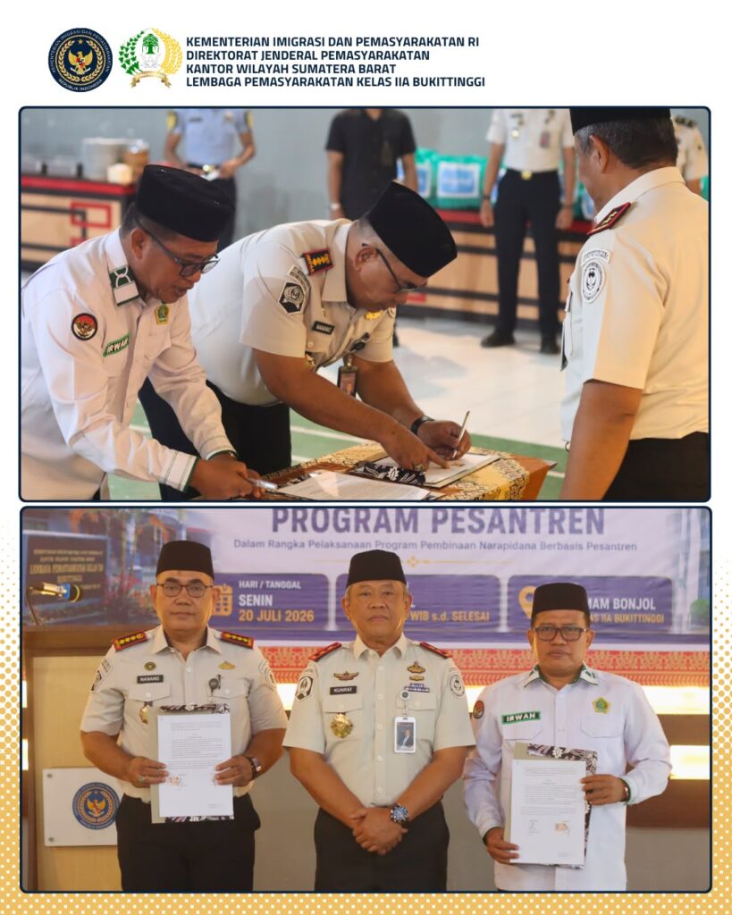 Perkuat Pembinaan Warga Binaan, Lapas Bukittinggi Teken PKS dengan Kemenag 1 IMG 20260720 WA0003