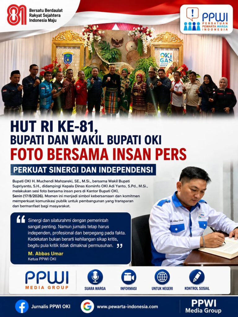 HUT RI ke-81, Bupati dan Wakil Bupati OKI Foto Bersama Insan Pers, Perkuat Sinergi dan Independensi 1 IMG 20260819 WA0001